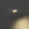QAZQA Alberto Inbouwspot set - 1 spot - 9x11.2cm - inclusief dimbare led lamp - IP44 - Vierkant - Gunmetal SW1477247