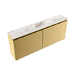 MONDIAZ TURE-DLUX Meuble toilette - 120cm - Oro - EDEN - vasque Frappe - position centrale - 1 trou de robinet SW1102934