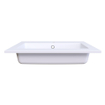 Arcqua Mira Inbouw Wastafel - 61x46x1.5cm - enkele wasbak - 1 kraangat - cast marble - mat wit SW1581362