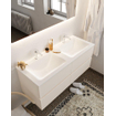 Mondiaz VICA Meuble Linen avec 4 tiroirs 120x50x45cm vasque lavabo Cloud double 2 trous de robinet SW410956