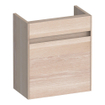 BRAUER Inspire meuble sous-lavabo pour lave-mains - 40x45x22cm - porte ouvrant à gauche - sans poignée - chêne à lamelles blanc SW1199068