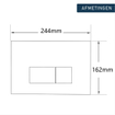 FugaFlow Metal Bedieningsplaat - voor Geberit UP320 inbouwreservoir - dualflush - rechthoekige knoppen - metaal gunmetal SW999935