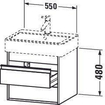 Duravit Ketho Meuble sous-lavabo avec 2 tiroirs 55x44x41cm pour Vero 045460 graphite 0280182