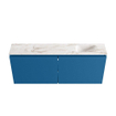 MONDIAZ TURE-DLUX Meuble toilette - 120cm - Jeans - EDEN - vasque Frappe - position droite - 1 trou de robinet SW1102857