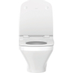 Duravit Durastyle pack cuvette suspendue sans bride à chasse profonde abattant blanc SW85523