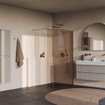 BRAUER Oblivion Inloopdouche - 120x200cm - 30 cm zijwand - glascoating - brons glas - geborsteld koper PVD SW721066