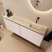 MONDIAZ TURE-DLUX Meuble toilette - 120cm - Rosee - EDEN - vasque Frappe - position droite - sans trou de robinet SW1103045