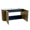 Mondiaz JOYA-DLUX 81.6cm toiletmeubel - ronding links kleur Dusk - Wastafel FAYE positie Rechts Zonder kraangat kleur Ostra. SW1423410