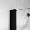 FugaFlow Eccelente Vetro Cabine de douche - 90x160x200 - Profil en verre de sécurité - anti-calcaire - noir mat SW1451331