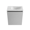 MONDIAZ TURE-DLUX Meuble de toilettes 40 cm Plata. EDEN lavabo Opalo position à droite. Sans trou de robinet. SW1104488