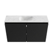 MONDIAZ TURE-DLUX Meuble toilette - 80cm - Urban - EDEN - vasque Opalo - position centrale - 1 trou de robinet SW1104198