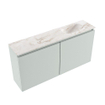 MONDIAZ TURE-DLUX Meuble toilette - 100cm - Greey - EDEN - vasque Frappe - position droite - sans trou de robinet SW1102771