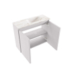 MONDIAZ TURE-DLUX Meuble toilette - 60cm - Cale - EDEN - vasque Frappe - position droite - sans trou de robinet SW1102685