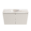 MONDIAZ TURE-DLUX Meuble WC 80 cm Linen. EDEN lavabo Frappe position milieu. Sans trou de robinet. SW1102824
