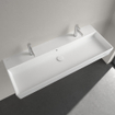 Villeroy & Boch Memento 2.0 lavabo - dessous meulé 120x47cm - avec trop-plein 2 trous de robinet ceramic+ blanc SW336067