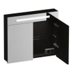 BRAUER Promise spiegelkast - 80x70x15cm - met verlichting 2 spiegeldeuren Timber Black SW1203743