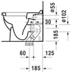 Duravit Starck 3 Cuvette au sol Btw avec bord de rinçage à fond profond Pk blanc SW114651