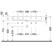 Duravit Vero lavabo rectifié avec 2 trous de robinet avec trop-plein 100x47cm incl. fixation blanc 0290118