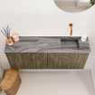 Mondiaz JOYA-DLUX 100cm toiletmeubel - kleur Dusk - Wastafel FAYE positie Rechts Zonder kraangat kleur Sombra. SW1426149