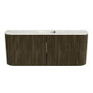 Mondiaz JOYA-DLUX 103.2cm toiletmeubel - ronding links en rechts kleur Shadow - Wastafel FAYE positie Midden Zonder kraangat kleur Ostra. SW1423048