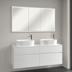 Villeroy & Boch My view armoire de toilette encastrée - 130x75cm - 3 portes 3 prise de courant LED SW641678