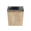 MONDIAZ TURE-DLUX Meuble de toilettes 40 cm Washed Oak. EDEN lavabo Lava position gauche. Sans trou de robinet. SW1104104