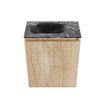 MONDIAZ TURE-DLUX Meuble toilette - 40cm - Washed Oak - EDEN - vasque Lava - position gauche - sans trou de robinet SW1104104