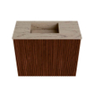 Mondiaz JOYA-DLUX 50cm toiletmeubel - kleur Ruby - Wastafel FAYE positie Links 1 kraangat kleur Arena. SW1425268