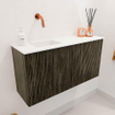 Mondiaz JOYA 80cm toiletmeubel - kleur Shadow - Wastafel FAYE positie Links Zonder kraangat kleur Talc. SW1421414