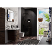Hansgrohe Xarita Lite Q Miroir - 60x70cm - éclairage led - Horizontal - interrupteur mural - Noir mat SW1165023