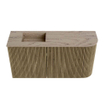 Mondiaz JOYA-DLUX 81.6cm toiletmeubel - ronding rechts kleur Dusk - Wastafel FAYE positie Links 1 kraangat kleur Arena. SW1426270