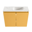 MONDIAZ TURE-DLUX Meuble de toilette 60 cm Ocher. Lavabo EDEN Ostra position droite. Avec 1 trou de robinet. SW1104950
