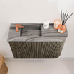Mondiaz JOYA-DLUX Meuble de salle de bains pour WC 61,6cm - arrondi droit couleur Shadow - Vasque FAYE position Gauche 1 trou de robinet couleur Sombra. SW1425213