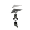Easy Drain Aqua Delta drain de sol triangulaire avec pièce de finition ABS/grille en inox et évacuation latérale 22x22cm siphon 50 à 25mm DESTOCKAGE OUT13435