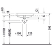 Duravit Vero lavabo encastré 55x46,5cm avec trou de robinetterie et trop-plein blanc 0300003