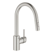 GROHE Concetto Keukenkraan - uittrekbare uitloop - 2 straalsoorten - supersteel geborsteld SW225323