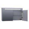 BRAUER 2.0 Armoire de toilette 120x70x15cm éclairage intégré rectangulaire 2 portes pivotantes MDF Gris mat SW371612