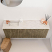 Mondiaz JOYA-DLUX 100cm meuble de salle de bains - couleur Dusk - Vasque FAYE position Gauche 1 trou de robinet couleur Ostra. SW1423395