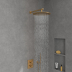 Villeroy & Boch Universal Showers hoofddouche - 35cm - Rond - Brushed Gold (goud) SW974344
