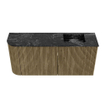 Mondiaz JOYA-DLUX Meuble de salle de bains - 91,6cm - arrondi gauche couleur Dusk - Vasque FAYE position Droite Sans trou de robinet couleur Lava SW1423258