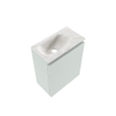MONDIAZ TURE-DLUX Meuble WC 40 cm Greey. Lavabo EDEN Ostra position gauche. Sans trou de robinet. SW1104927