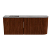 Mondiaz JOYA-DLUX 101.6cm meuble de toilette - arrondi droit couleur Ruby - Lavabo FAYE position Gauche 1 trou de robinet couleur Oza. SW1425545