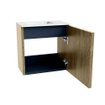 Mondiaz JOYA 40cm meuble de salle de bains - couleur Dusk - Vasque FAYE position Gauche Sans trou de robinet couleur Talc SW1421559