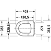 Duravit ME by Starck WC-zitting 45.8x37.4x5.6cm met softclose met quickrelease Kunststof wit Glanzend 0293435