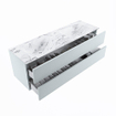 MONDIAZ VICA-DLUX Ensemble meuble de salle de bains - 150cm - sous-meuble clay - 2 tiroirs - lavabo encastré cloud double - 2 trous de robinet - version haute 60cm - glace SW1088157