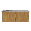 Mondiaz JOYA-DLUX 100cm meuble de salle de bains - couleur Oak - Vasque FAYE position Gauche Sans trou de robinet couleur Sombra. SW1426239
