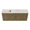 Mondiaz JOYA-DLUX 100cm toiletmeubel - kleur Dusk - Wastafel FAYE positie Links Zonder kraangat kleur Frappe. SW1423085