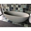 Royal Plaza Lengua Baignoire îlot 180x80cm ovale avec bonde pop-up gris béton SW421614