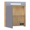 BRAUER Promise Deluxe Armoire de toilette 60x70cm éclairage intégré rectangulaire 1 portes pivotantes MFC Forest Tan SW371678