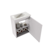 MONDIAZ TURE-DLUX meuble de toilettes 40 cm Cale. EDEN lavabo Ostra position gauche. Sans trou de robinet. SW1104760